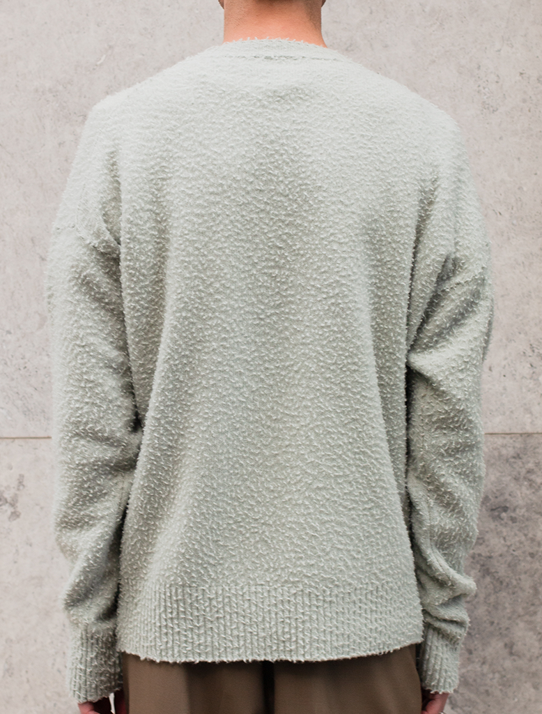 BRUSHED CREW NECK KNIT