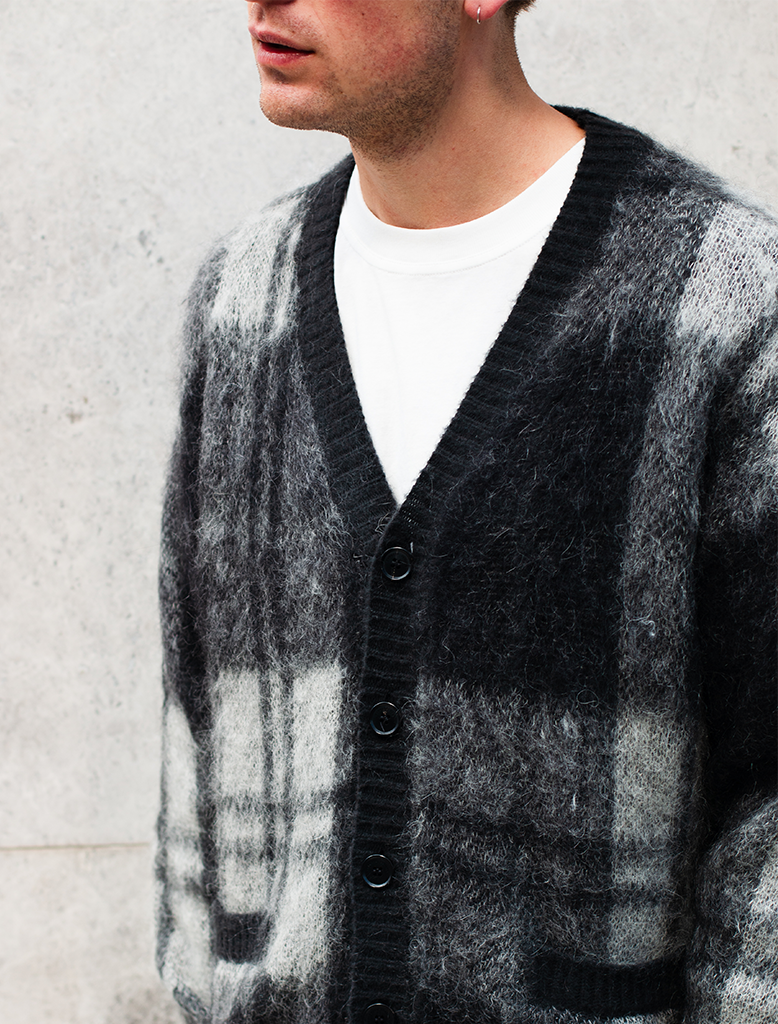 MOHAIR WOOL BLEND CARDIGAN