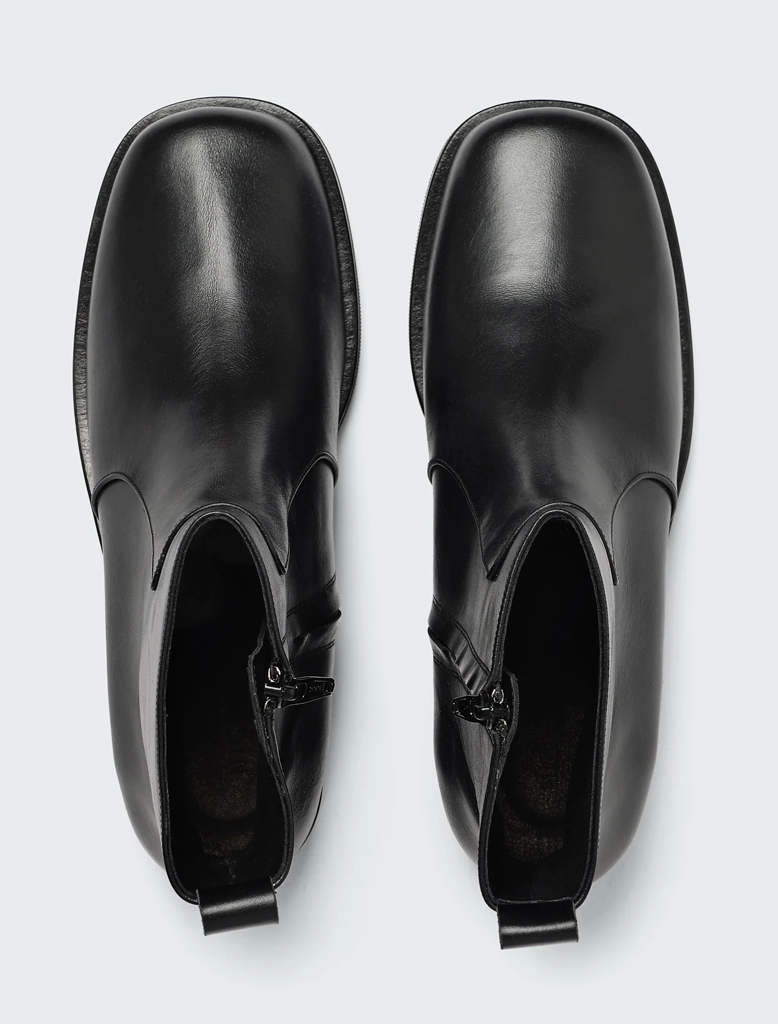 ZIPPED SQUARE TOE BOOTS
