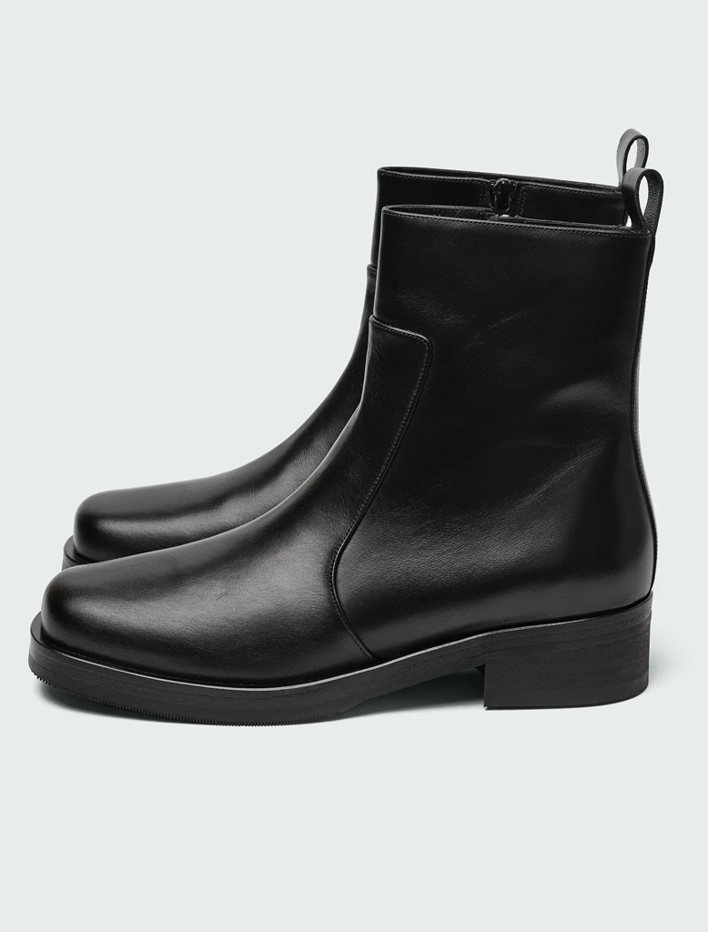 ZIPPED SQUARE TOE BOOTS