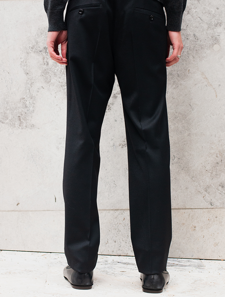 CASHMERE BLEND SINGLE PLEAT TROUSERS