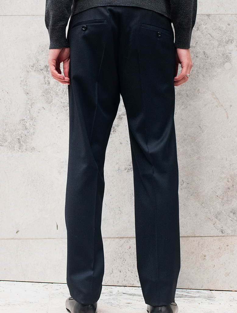 CASHMERE BLEND SINGLE PLEAT TROUSERS
