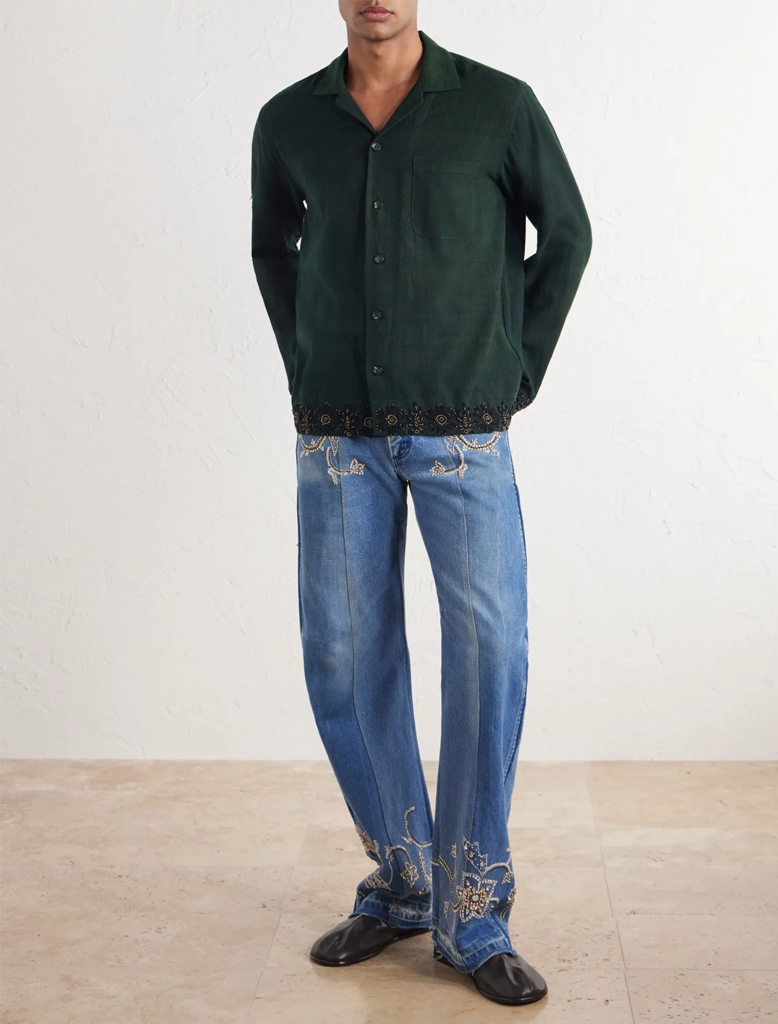 ZARDOZI HEM SHIRT