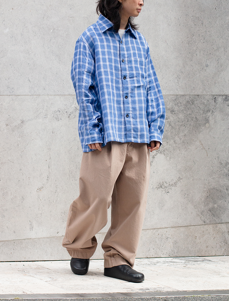 LINEN CHECK SHIRT