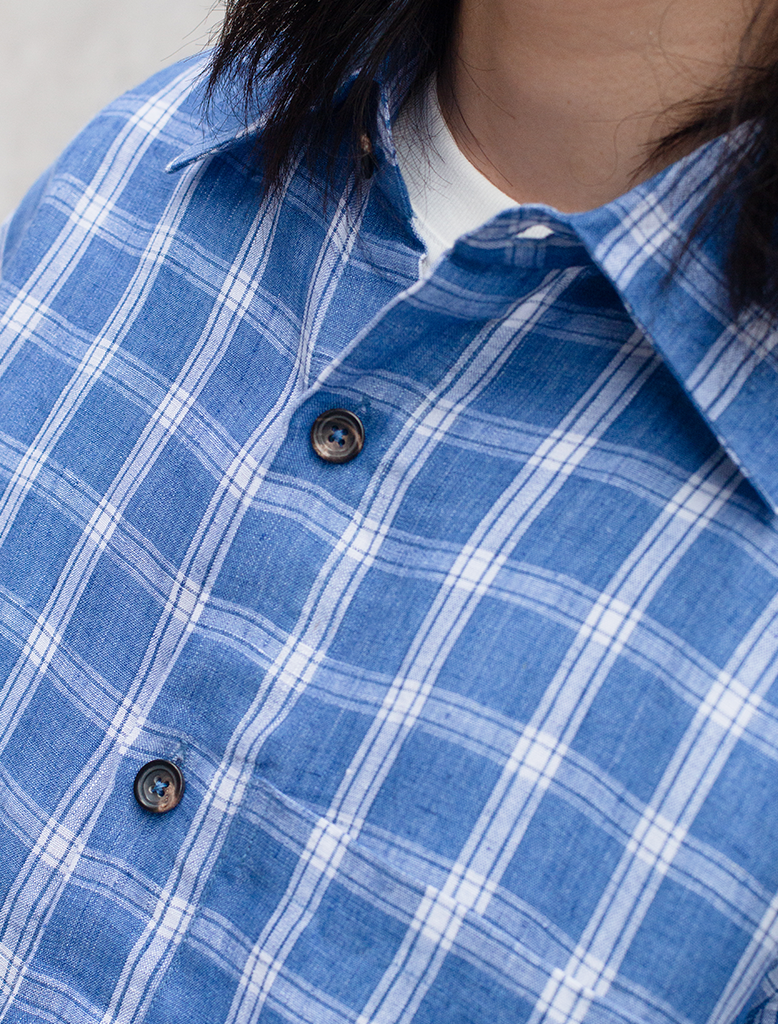 LINEN CHECK SHIRT