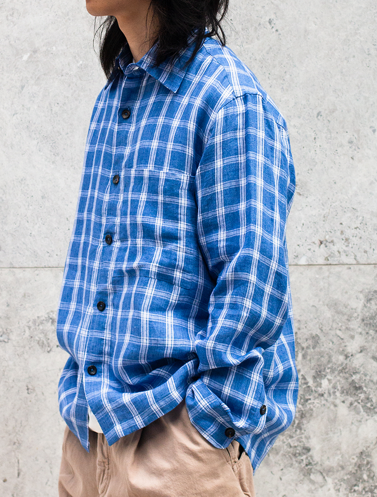 LINEN CHECK SHIRT