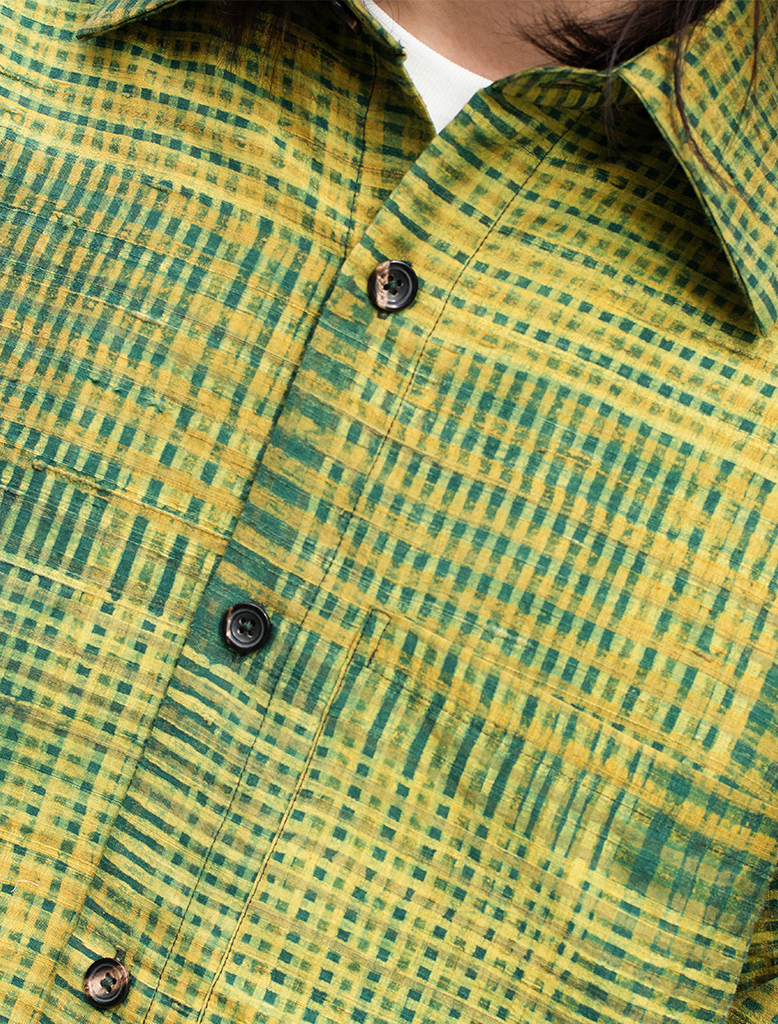 BLOCK PRINT SILK SHIRT