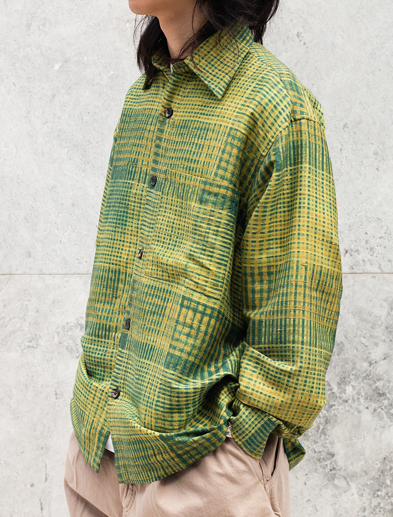 BLOCK PRINT SILK SHIRT