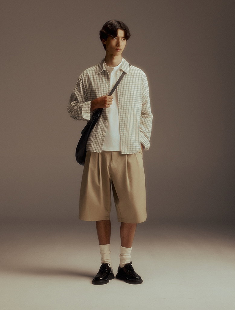 DOUBLE PLEATED SHORTS