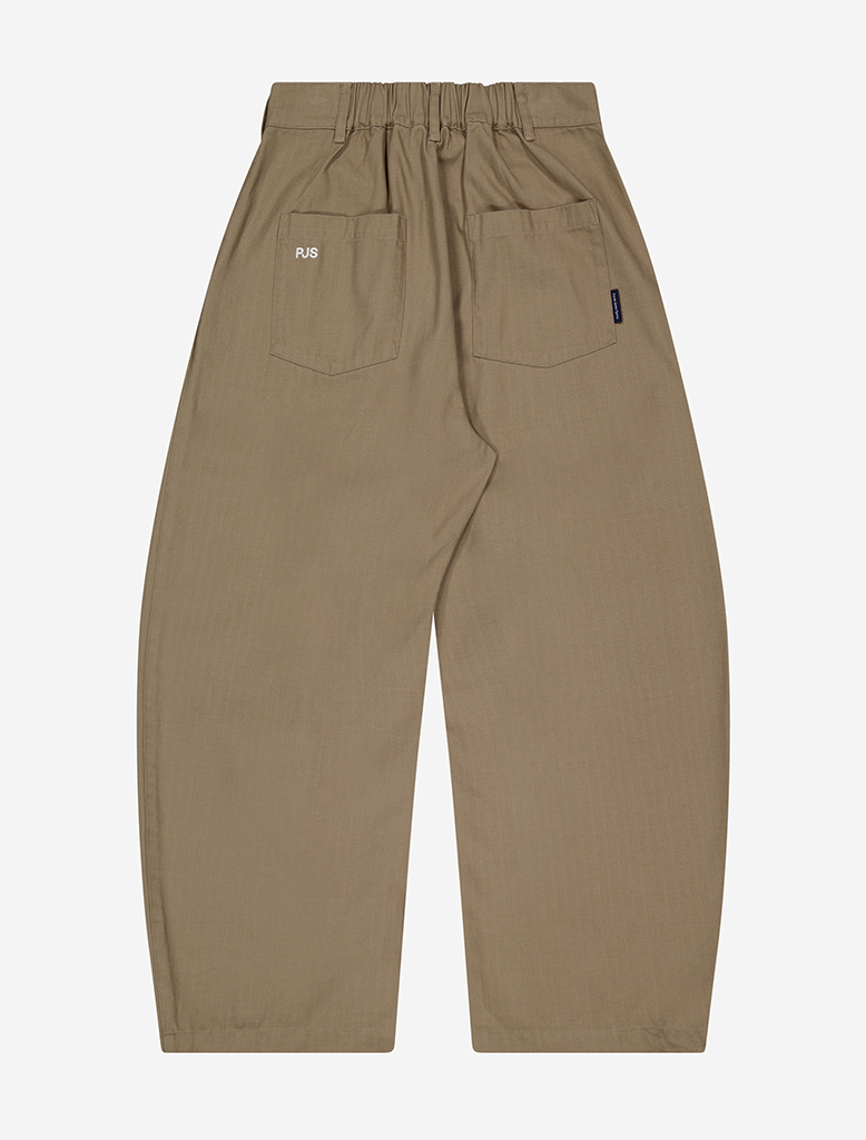 DART-KNEE PLEATED TROUSERS