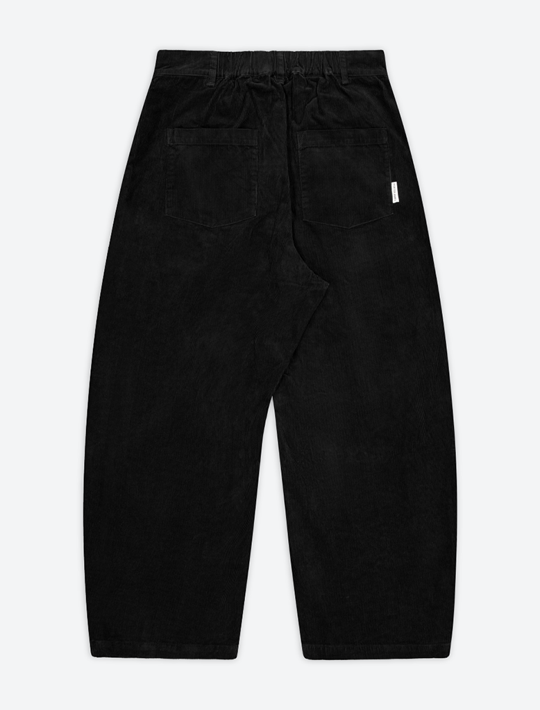 CORDUROY DART-KNEE PLEATED TROUSERS