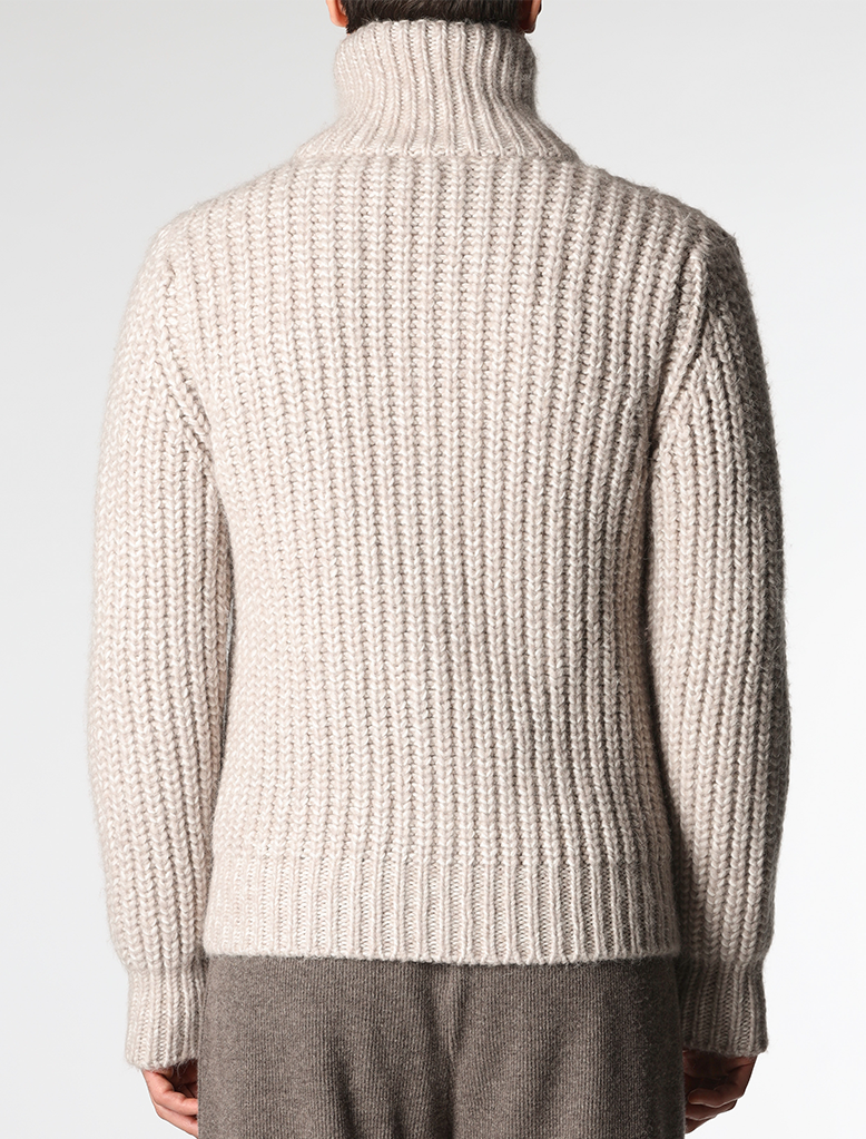 RIB KNIT ZIP JACKET
