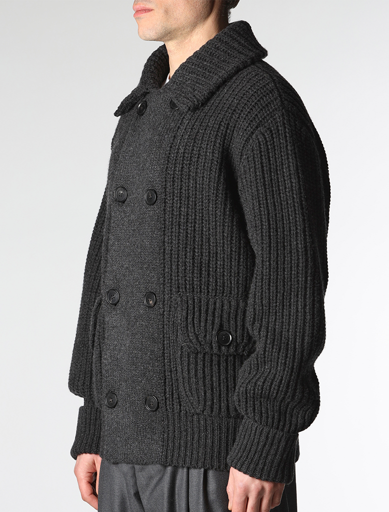 RIB KNIT DB JACKET