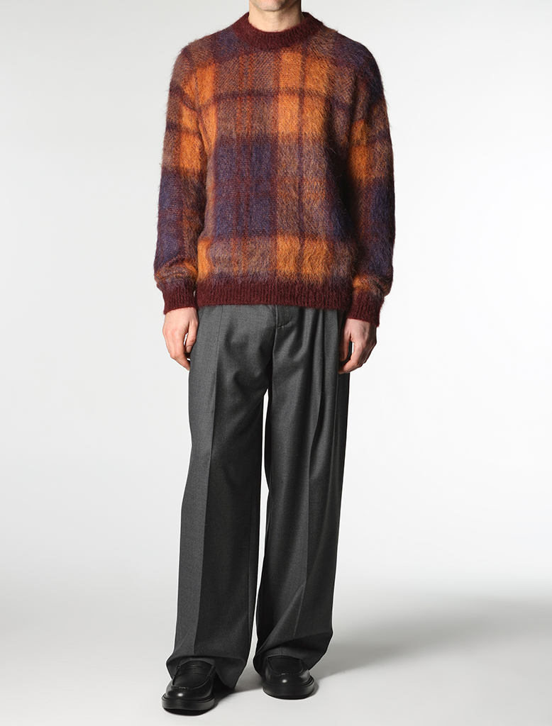 KID MOHAIR CREW NECK KNIT