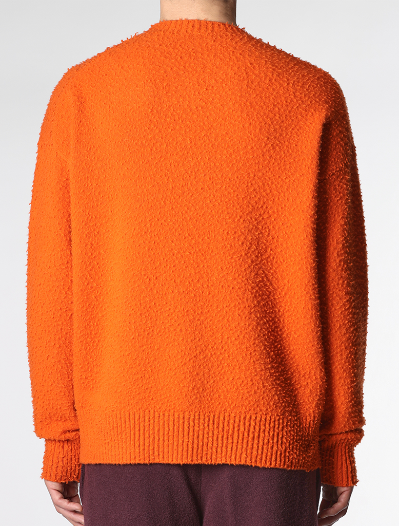 BRUSHED CREW NECK KNIT