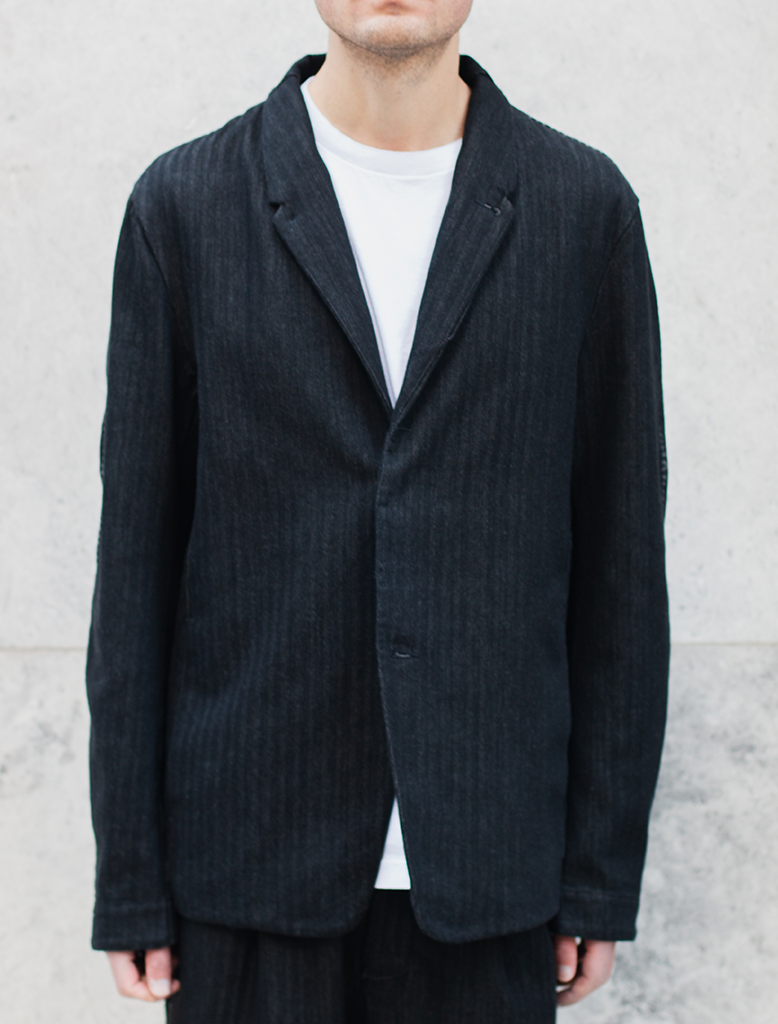 COTTON / WOOL HERRINGBONE BLAZER