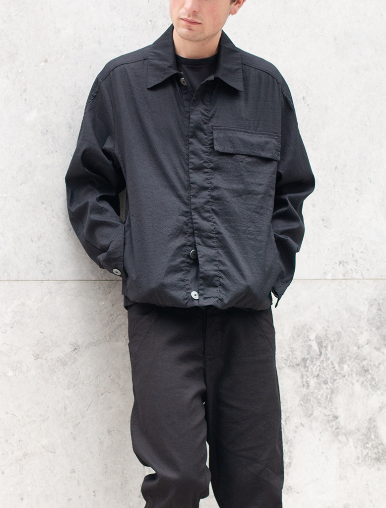 LINEN BLEND WORKER JACKET