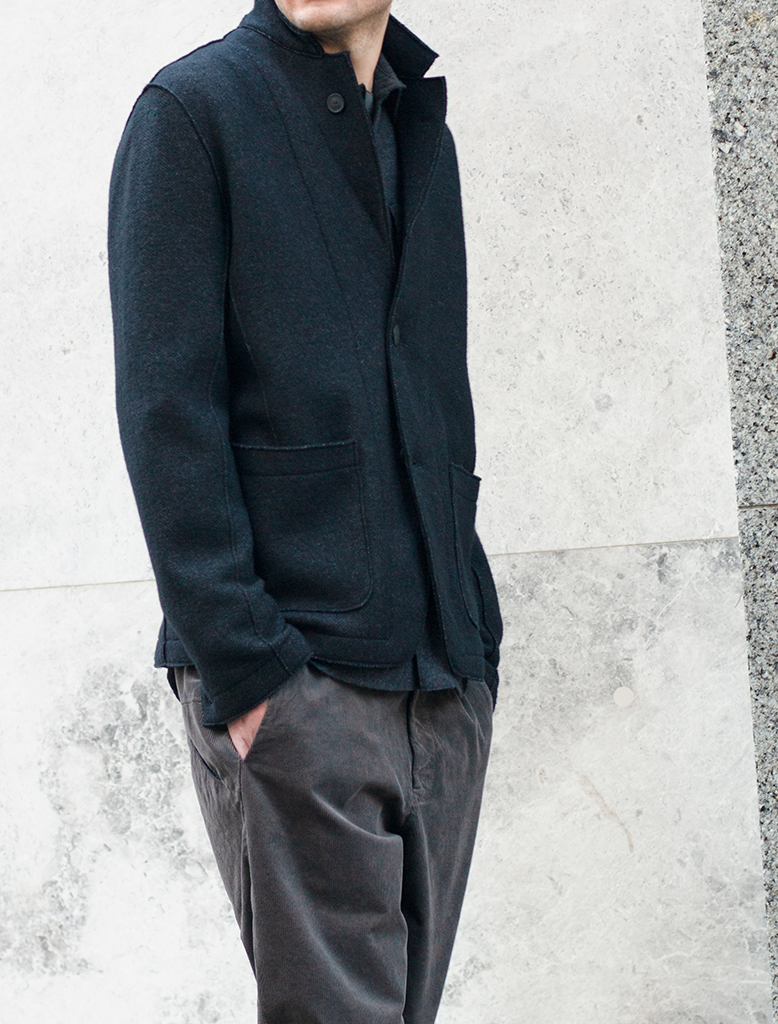 HERRINGBONE WOOL BLAZER