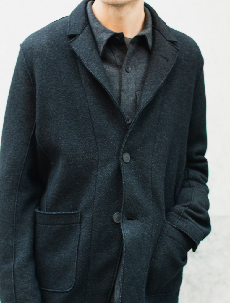 HERRINGBONE WOOL BLAZER