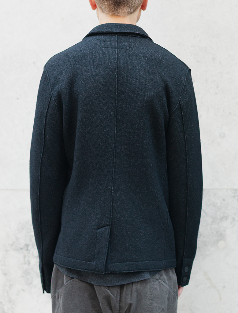 HERRINGBONE WOOL BLAZER