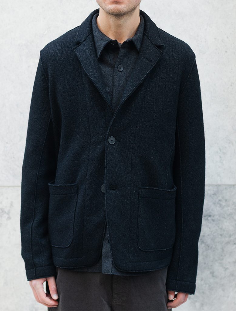 HERRINGBONE WOOL BLAZER