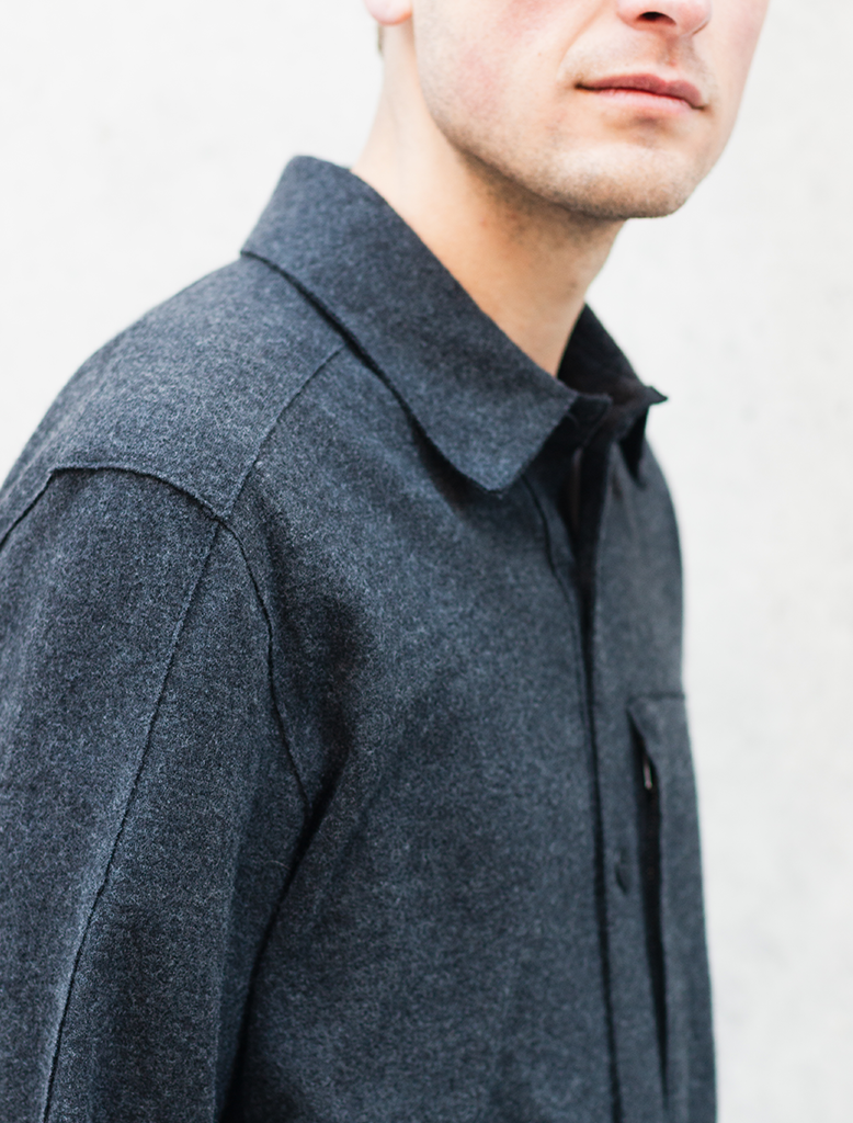 FELTED WOOL OVERSHIRT