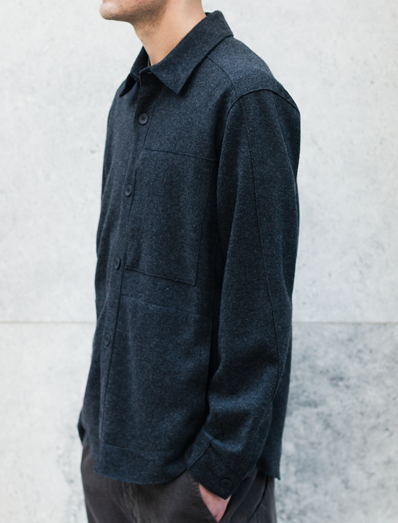 FELTED WOOL OVERSHIRT