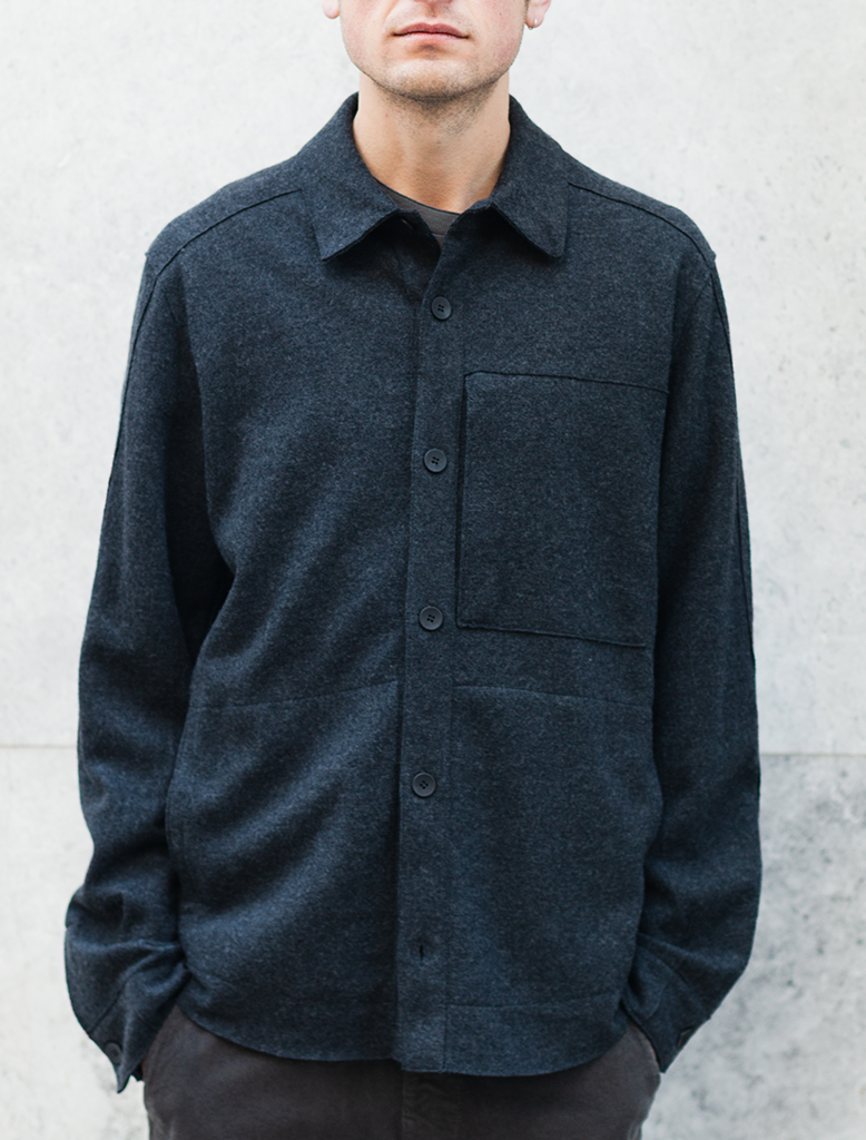 FELTED WOOL OVERSHIRT