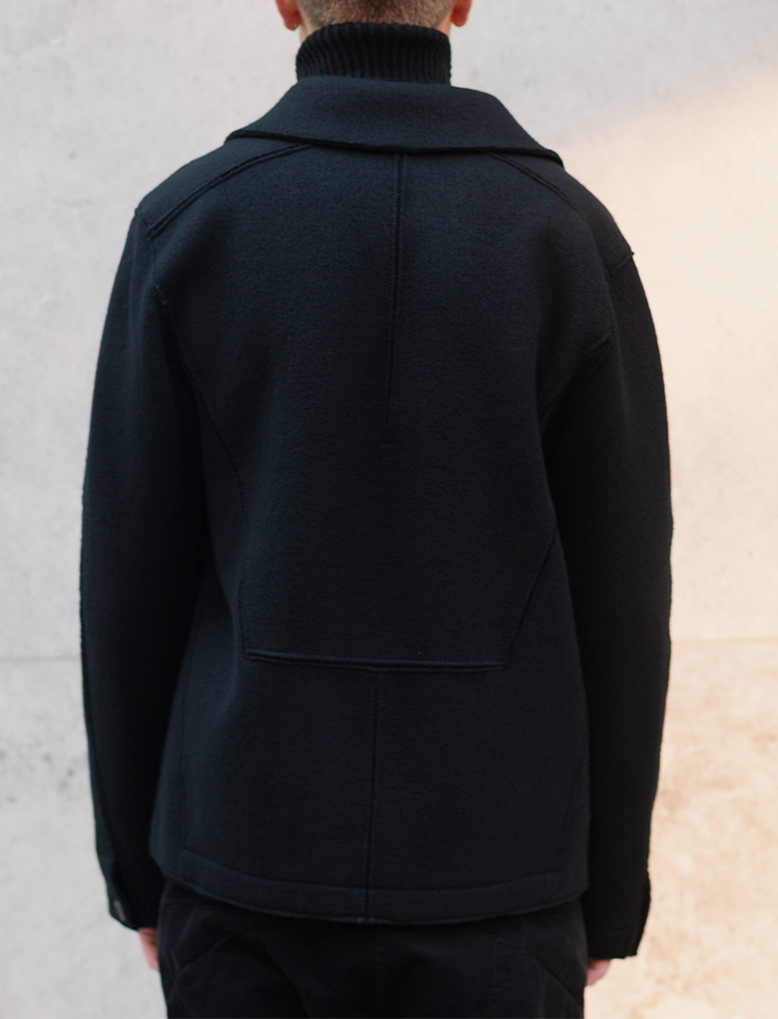 WOOL SHAWL NECK BLOUSON