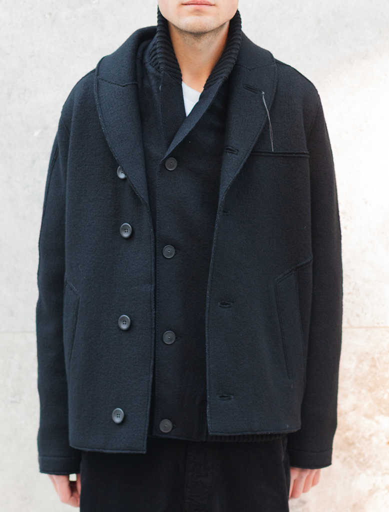 WOOL SHAWL NECK BLOUSON