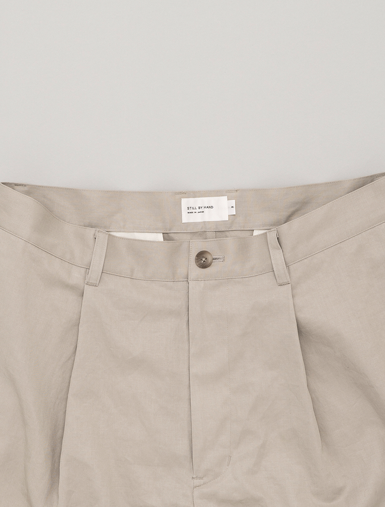 LINEN MIX WIDE SHORT