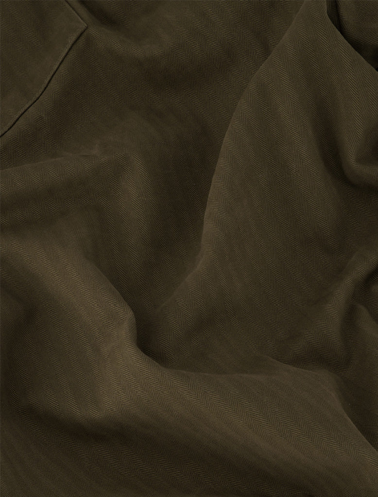 DART-KNEE PLEATED TROUSERS HERRINGBONE