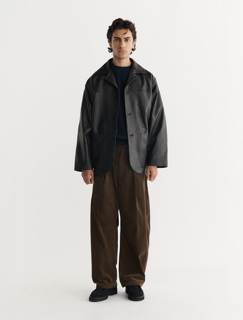 4 BUTTON LEATHER JACKET