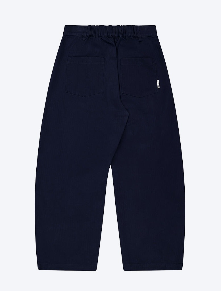 DART-KNEE PLEATED TROUSERS HERRINGBONE