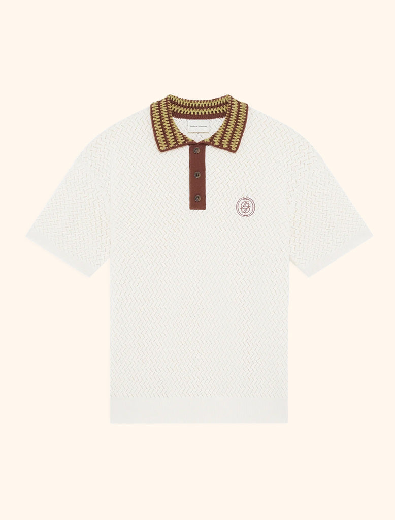 POLO MAILLE AJOURE MIROIR