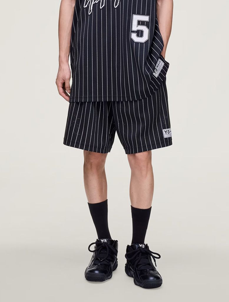 MESH PINSTRIPE SHORTS