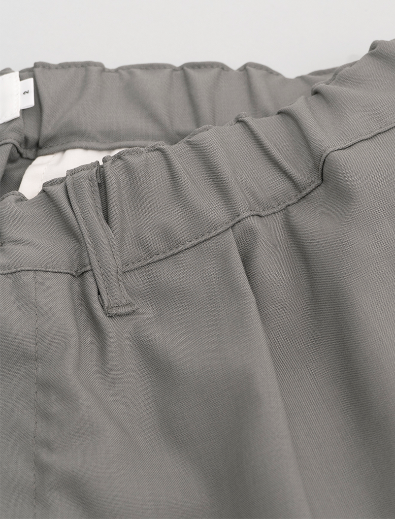 SUMMER WOOL WIDE PANTS